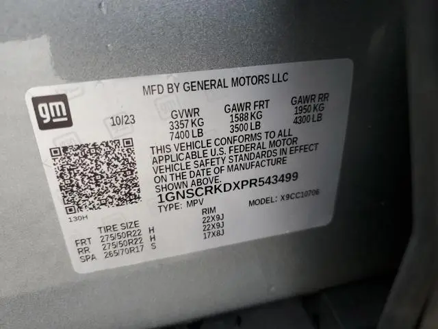 2023 CHEVROLET TAHOE C1500 RST  