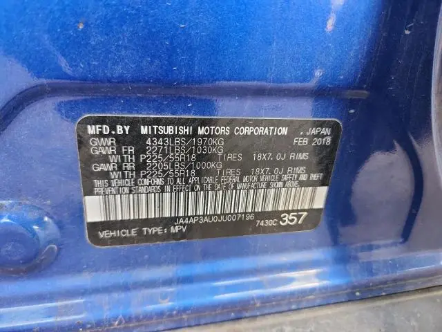 2018 MITSUBISHI OUTLANDER SPORT ES  