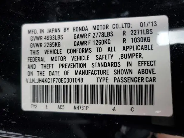 2014 ACURA RLX TECH-AUDIO  