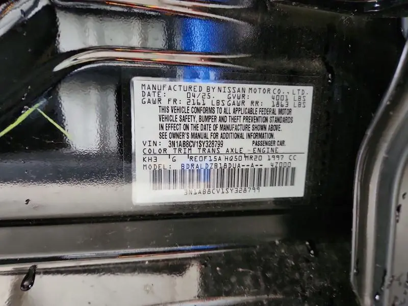 2025 NISSAN SENTRA SV  