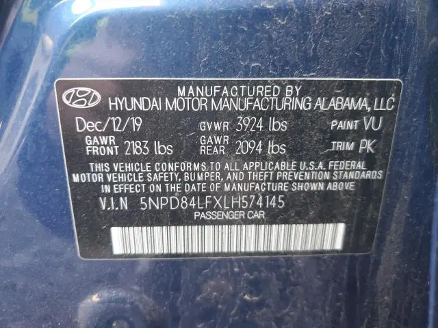 2020 HYUNDAI ELANTRA SEL  