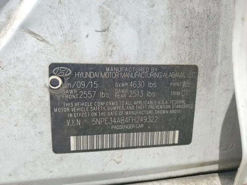 2015 HYUNDAI SONATA LIMITED 2.0T  