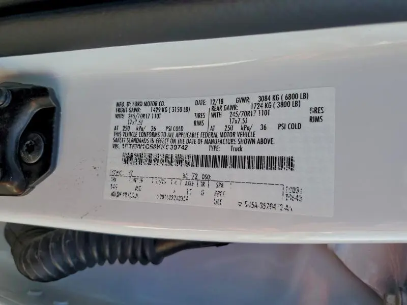 2019 FORD F150 SUPERCREW  