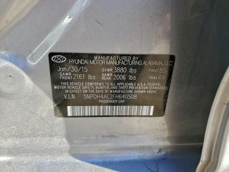 2015 HYUNDAI ELANTRA SE  