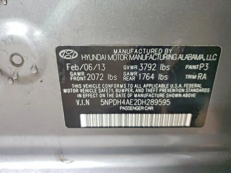 2013 HYUNDAI ELANTRA GLS  