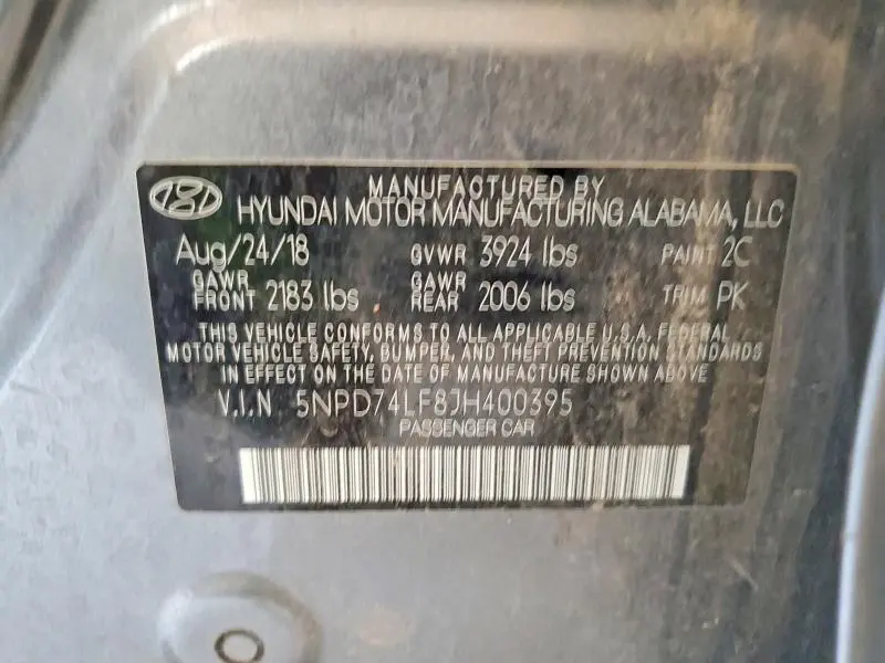 2018 HYUNDAI ELANTRA SE  