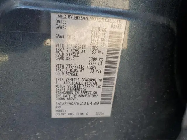 2015 NISSAN MURANO S  