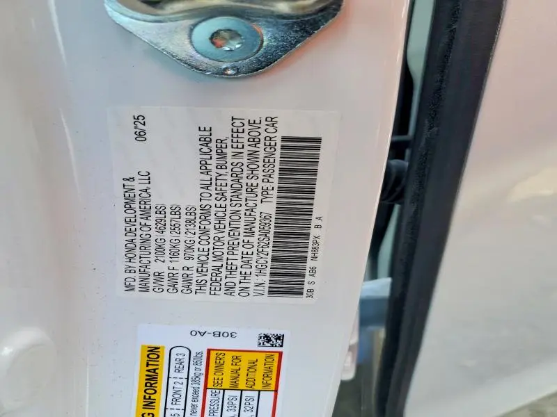 2025 HONDA ACCORD HYBRID EXL  