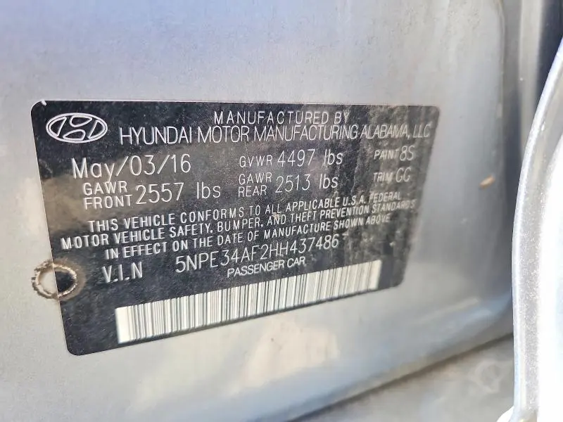 2017 HYUNDAI SONATA SPORT  