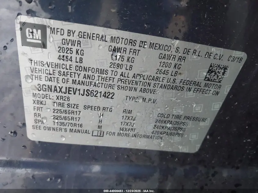 2018 CHEVROLET EQUINOX LT