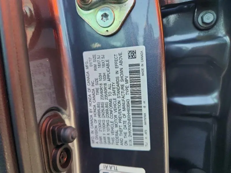 2017 HONDA CR-V EXL  