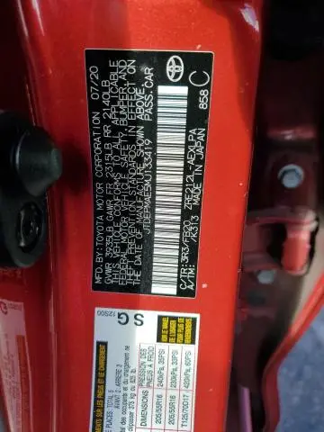 2021 TOYOTA COROLLA LE  