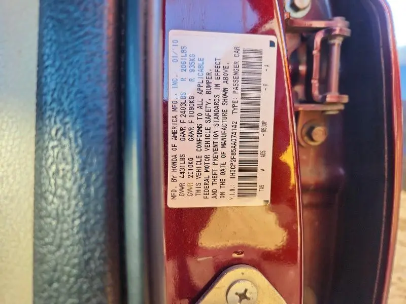 2010 HONDA ACCORD EXL  