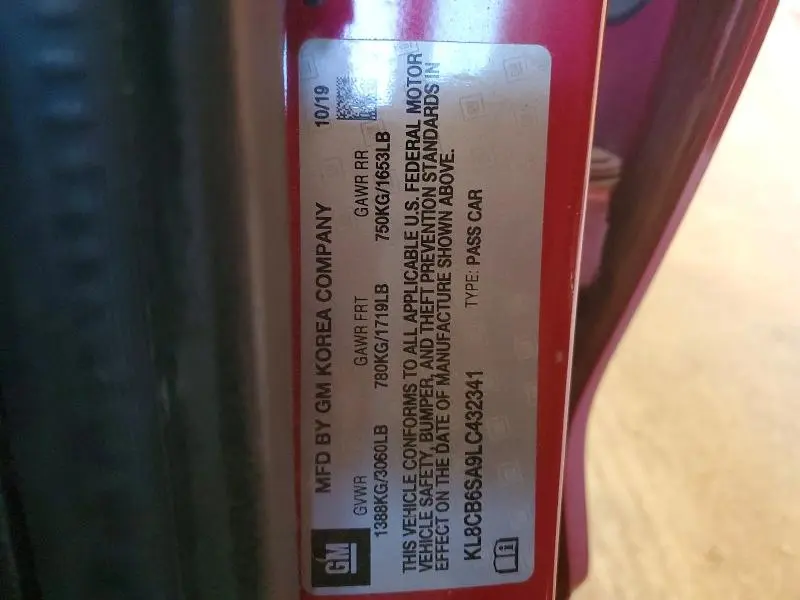 2020 CHEVROLET SPARK LS  