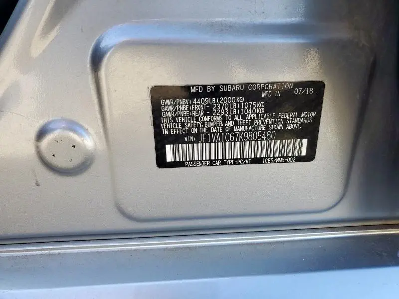 2019 SUBARU WRX PREMIUM  