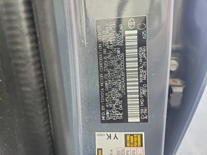 2023 TOYOTA PRIUS LE  