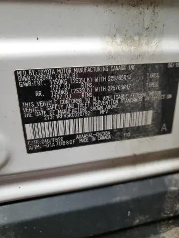 2019 TOYOTA RAV4 LE  