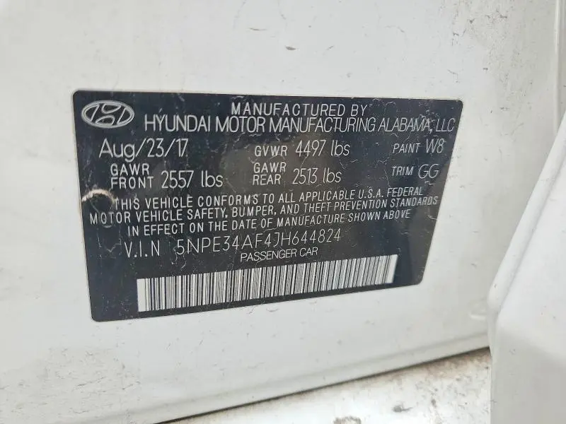 2018 HYUNDAI SONATA SEL  