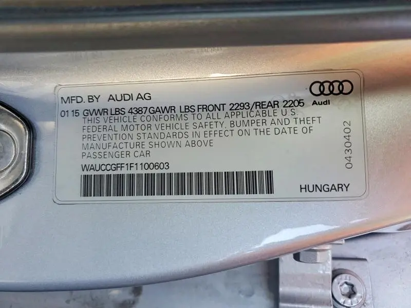 2015 AUDI A3 PREMIUM PLUS  