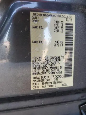 2014 NISSAN ALTIMA 2.5  