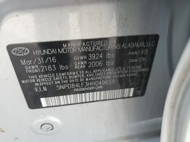 2017 HYUNDAI ELANTRA SE  