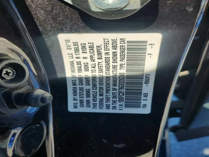 2016 HONDA CIVIC EX  