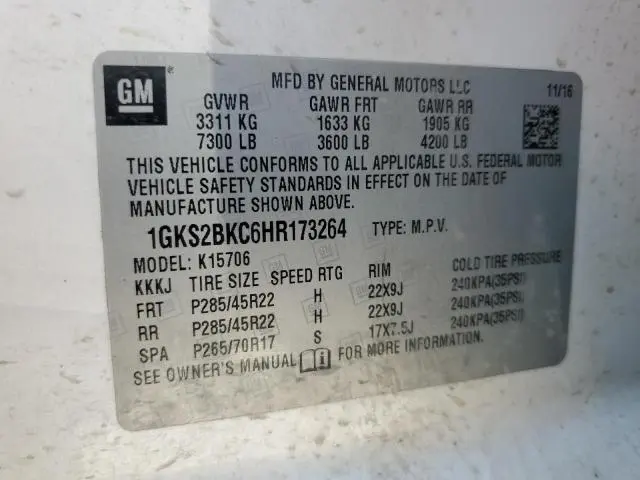 2017 GMC YUKON SLT  