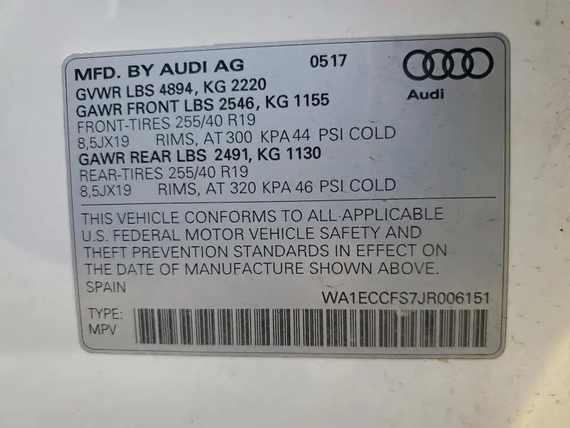 2018 AUDI Q3 PREMIUM  