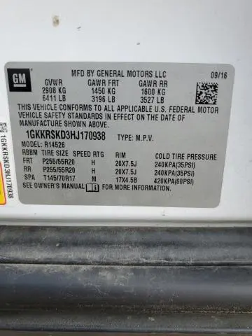 2017 GMC ACADIA LIMITED SLT-2