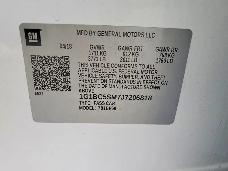 2018 CHEVROLET CRUZE LS  