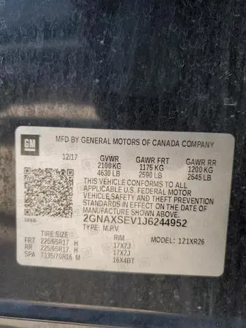 2018 CHEVROLET EQUINOX LT  