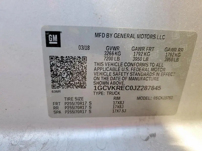 2018 CHEVROLET SILVERADO K1500 LT  