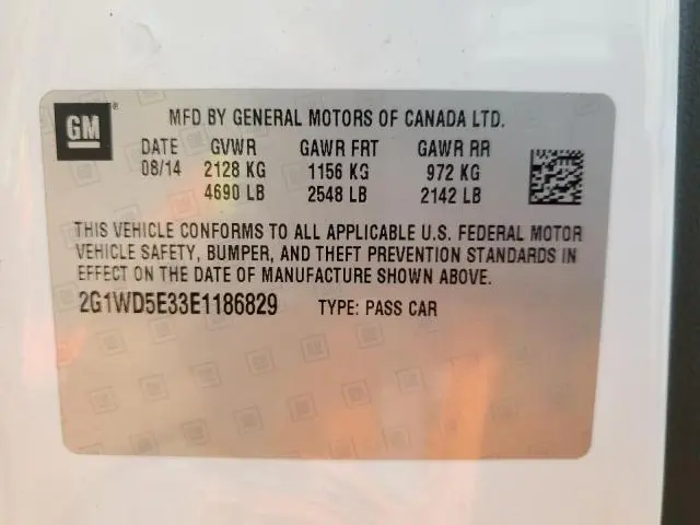 2014 CHEVROLET IMPALA LIMITED POLICE  