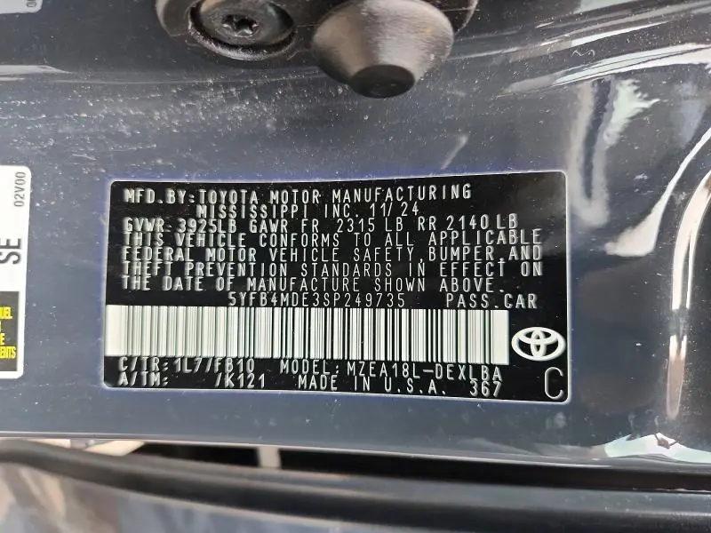 2025 TOYOTA COROLLA LE  