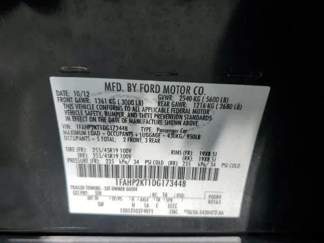 2013 FORD TAURUS SHO  