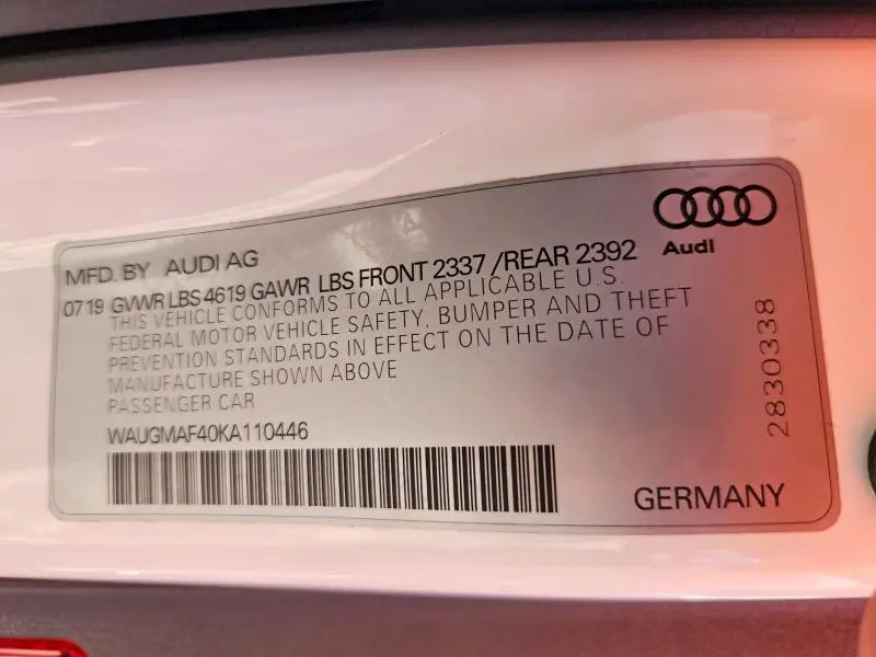 2019 AUDI A4 PREMIUM  