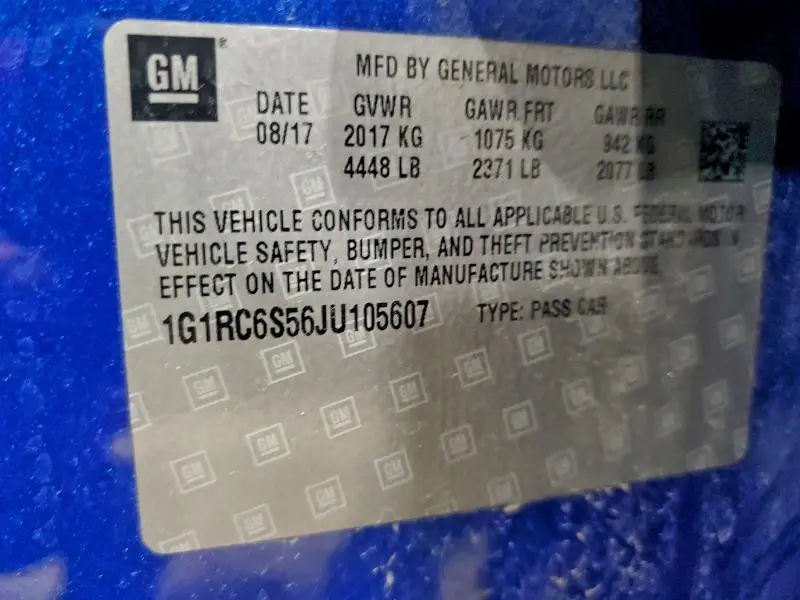 2018 CHEVROLET VOLT LT  