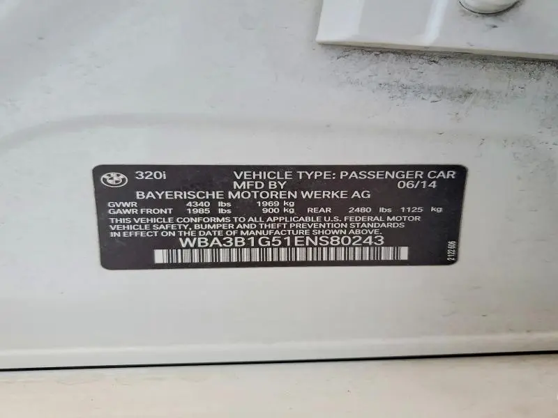 2014 BMW 320 I  