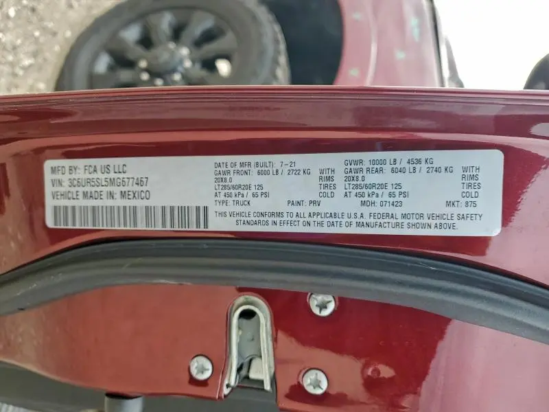 2021 RAM 2500 LIMITED  