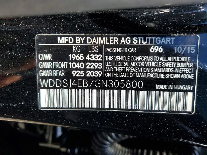 2016 MERCEDES-BENZ CLA 250  