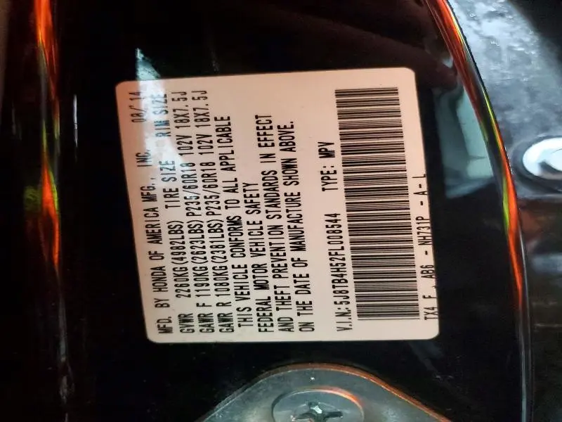 2015 ACURA RDX TECHNOLOGY  