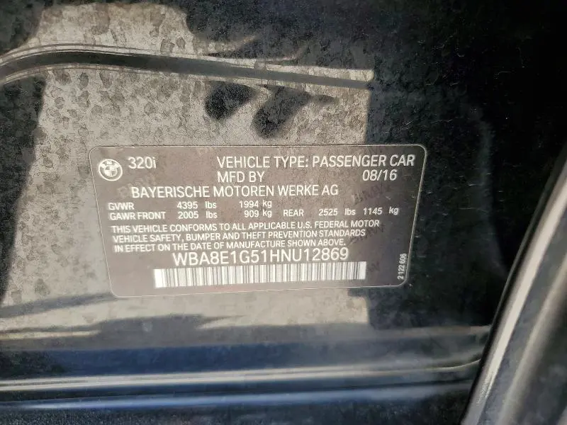 2017 BMW 320 I  