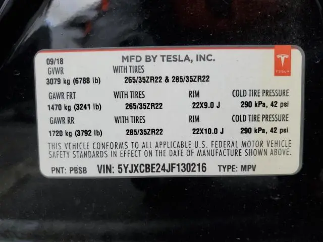 2018 TESLA MODEL X