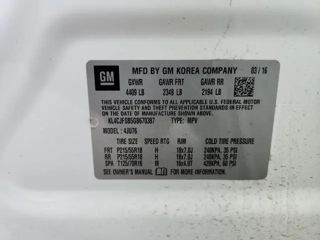 2016 BUICK ENCORE CONVENIENCE  