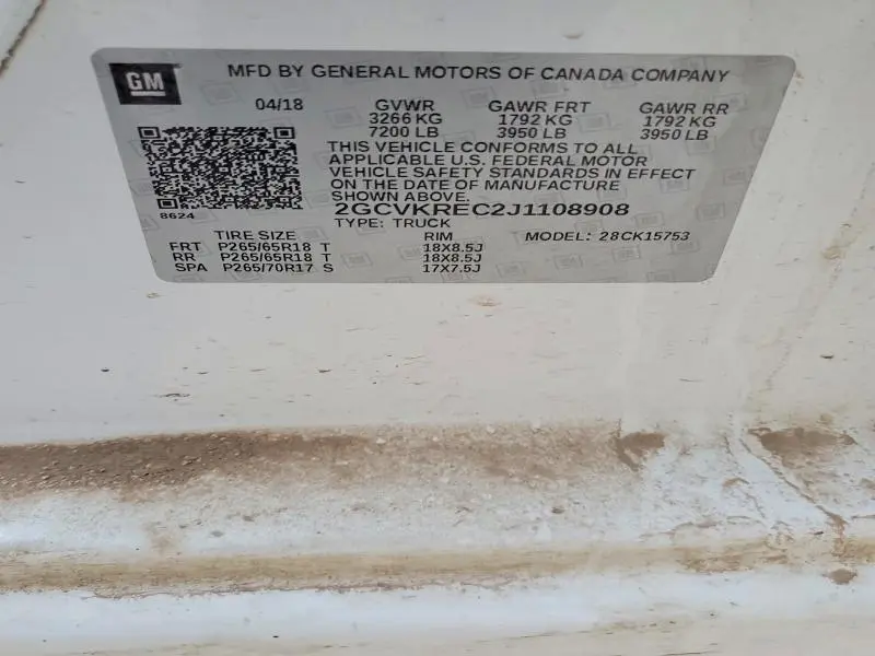 2018 CHEVROLET SILVERADO K1500 LT  