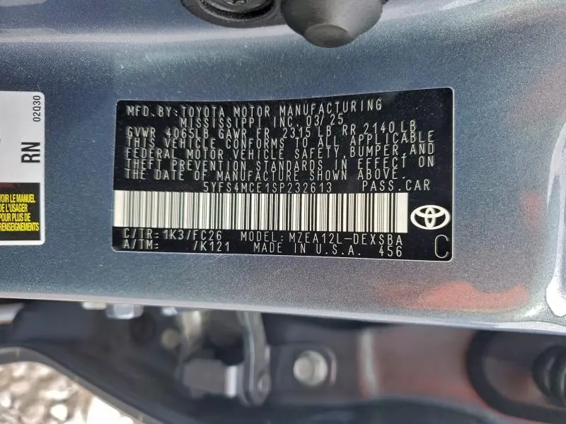 2025 TOYOTA COROLLA SE  