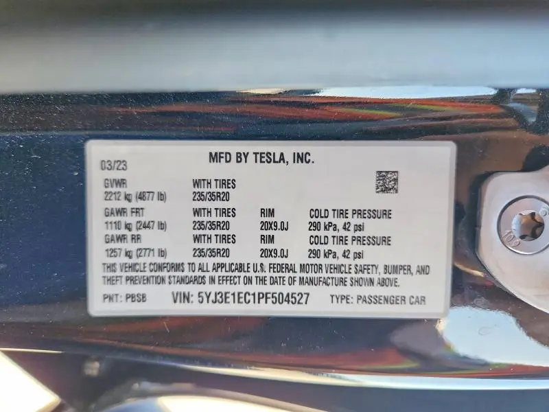 2023 TESLA MODEL 3   