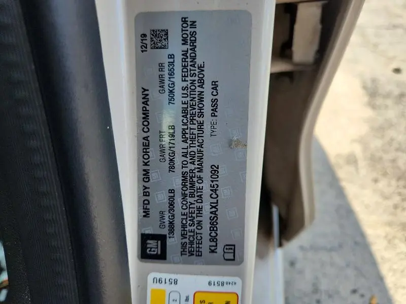 2020 CHEVROLET SPARK LS  