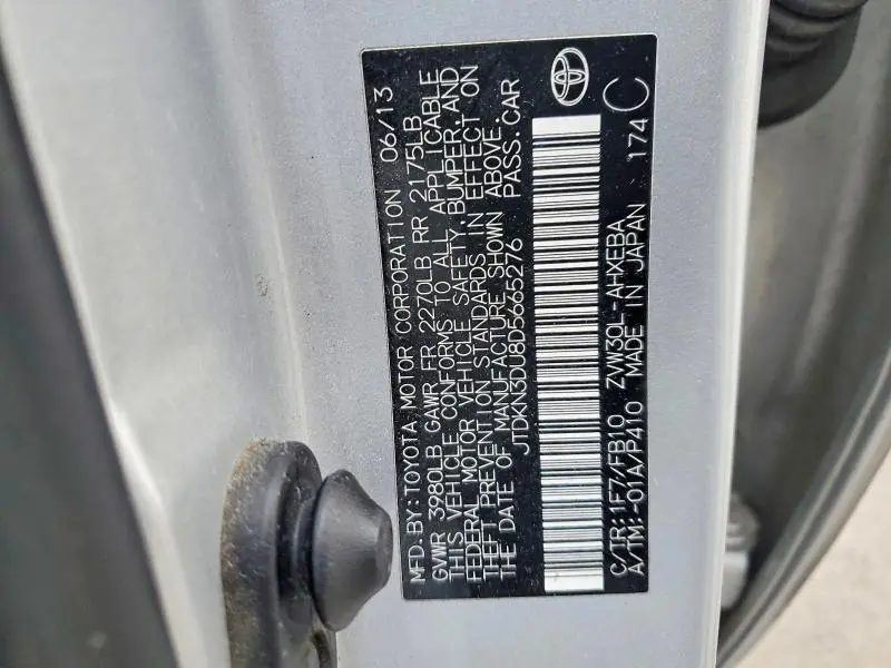 2013 TOYOTA PRIUS TWO  