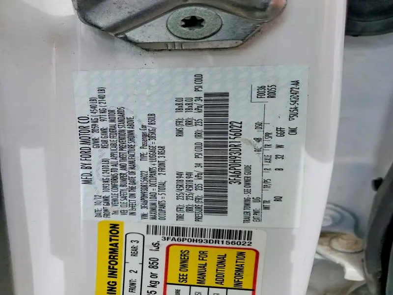 2013 FORD FUSION SE  